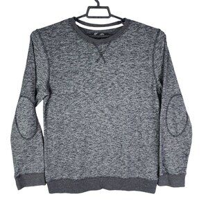 Mens Heather Gray Amplify Sweatshirt Crew Neck Long Sleeve Size L